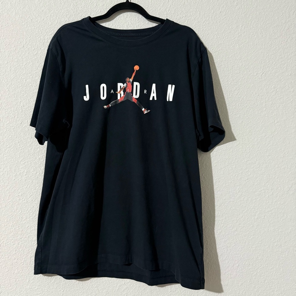 Air Jordan Black Tee with Iconic Logo